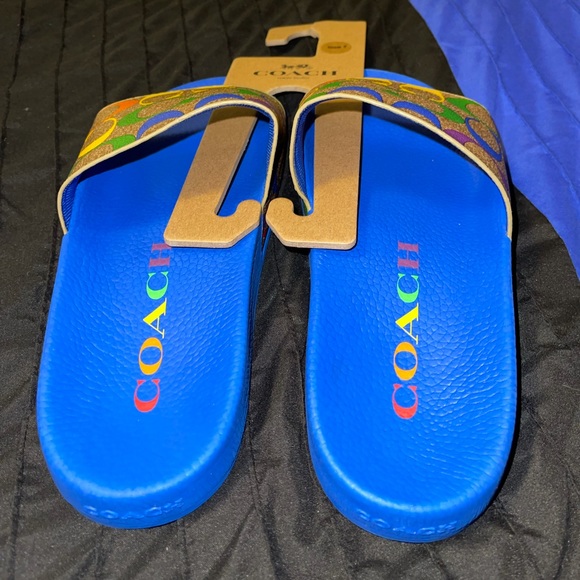 Coach Shoes Coach Rainbow Pool Slides Mens 7 Womens 8 Poshmark